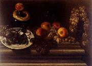 Juan de  Espinosa Still-Life of Fruit and a Plate of Olives oil painting reproduction